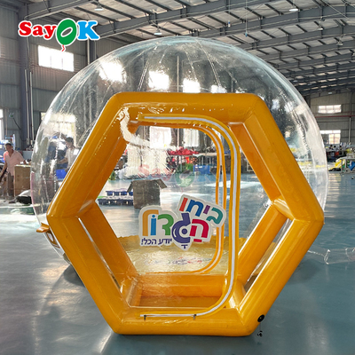 Casa de burbujas al aire libre inflable con globo