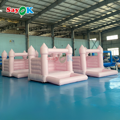 Castillo hinchable blanco Sayok, pequeño, hinchable, para bodas, fiestas, casa de rebote, tobogán para niños