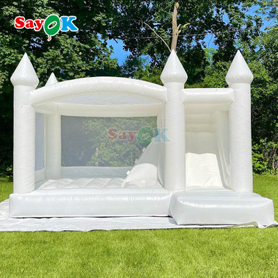 Sayok Commercial PVC Inflatable Bouncer Slide Combo Casa de Salto Blanco Inflable para la Boda