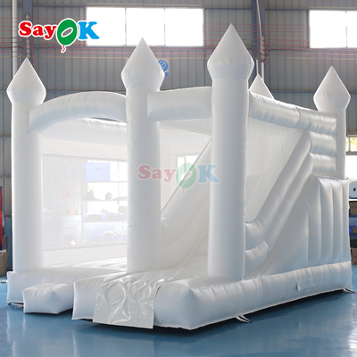 Sayok Commercial PVC Inflatable Bouncer Slide Combo Casa de Salto Blanco Inflable para la Boda
