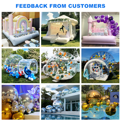Sayok Commercial PVC Inflatable Bouncer Slide Combo Casa de Salto Blanco Inflable para la Boda