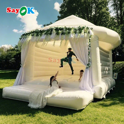 Castillo Hinchable para Bodas Sayok, Casa Hinchable Blanca para Saltar al Aire Libre