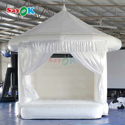 Castillo Hinchable para Bodas Sayok, Casa Hinchable Blanca para Saltar al Aire Libre