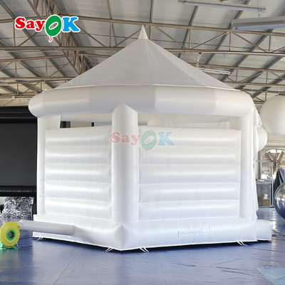 Castillo Hinchable para Bodas Sayok, Casa Hinchable Blanca para Saltar al Aire Libre