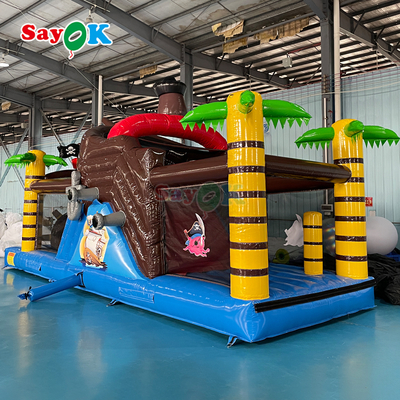 Sayok personalizado comercial de salto inflable castillo de salto barco pirata de salto inflable tobogán para niños