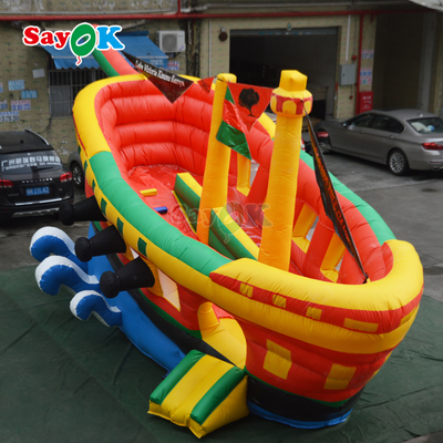 Tobogán hinchable Sayok personalizado, toboganes inflables comerciales de barco pirata para niños