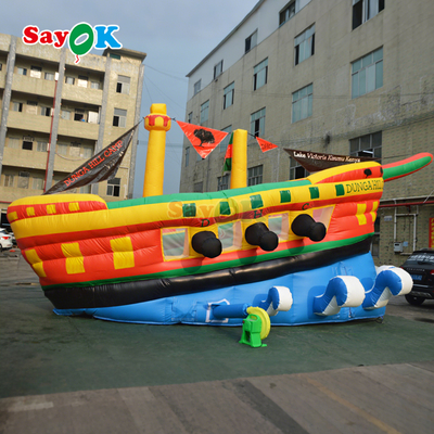 Tobogán hinchable Sayok personalizado, toboganes inflables comerciales de barco pirata para niños