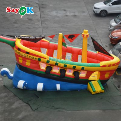 Tobogán hinchable Sayok personalizado, toboganes inflables comerciales de barco pirata para niños