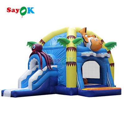 Sayok Commercial PVC Inflable Castillo Rebullante Pez payaso marino Pulpo Inflable Casa de rebeldes para niños