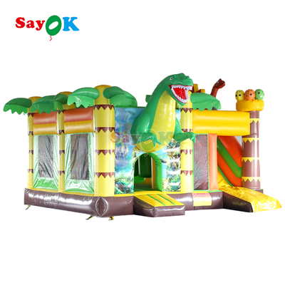 Sayok Inflables Comerciales Dinosaurio Inflable Bounce House tobogán para eventos al aire libre