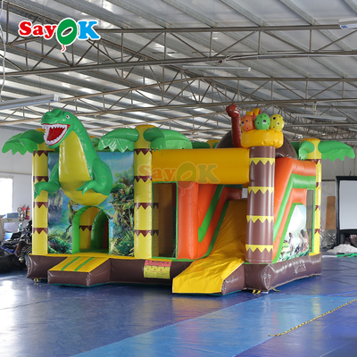 Sayok Inflables Comerciales Dinosaurio Inflable Bounce House tobogán para eventos al aire libre