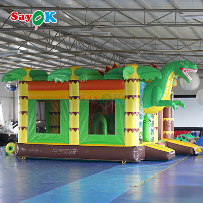 Sayok Inflables Comerciales Dinosaurio Inflable Bounce House tobogán para eventos al aire libre