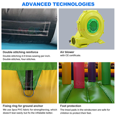 Sayok Inflables Comerciales Dinosaurio Inflable Bounce House tobogán para eventos al aire libre