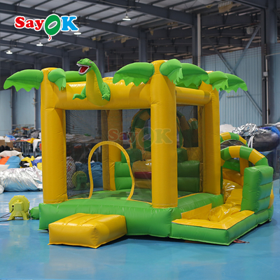 Sayok Comercial Pequeña Casa Inflable Dinosaurio Inflable Combinado para Niños