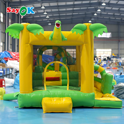 Sayok Comercial Pequeña Casa Inflable Dinosaurio Inflable Combinado para Niños