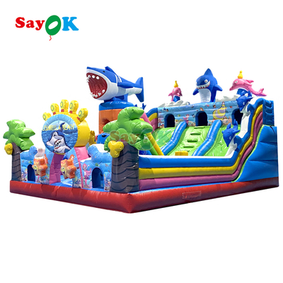 Sayok Giant Seaworld Casa de salto inflable Combo Jardín infantil Castillo de salto inflable con escalada en toboganes