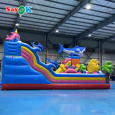 Sayok Giant Seaworld Casa de salto inflable Combo Jardín infantil Castillo de salto inflable con escalada en toboganes