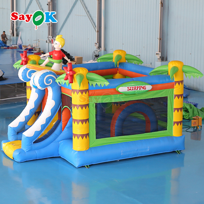 Castillo hinchable inflable con temática de surf Sayok, castillo hinchable comercial, combo inflable para niños