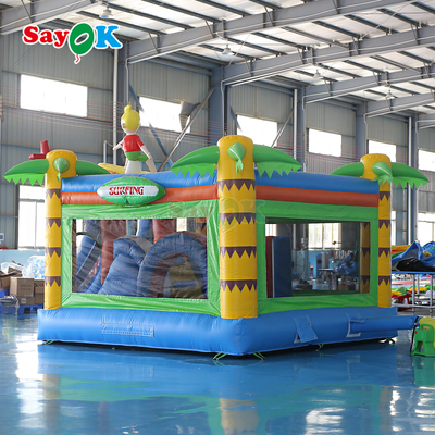 Con temática de surf, castillo inflable para saltadores, castillo comercial inflable para niños.