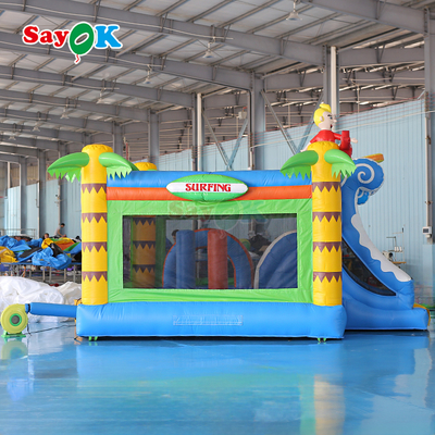 Con temática de surf, castillo inflable para saltadores, castillo comercial inflable para niños.