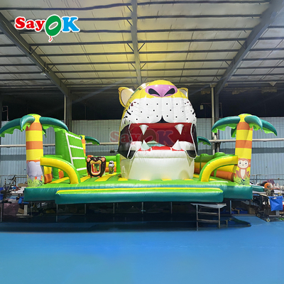 Sayok Tiger Jungle Temática Casa de Salto Inflable Castillo Gigante para Niños