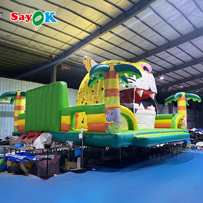 Sayok Tiger Jungle Temática Casa de Salto Inflable Castillo Gigante para Niños