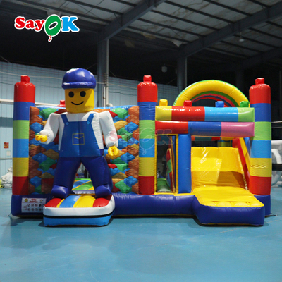 Sayok Free Design Commercial Castillo Rebobinable Inflable Casa Rebobina Combo para Niños