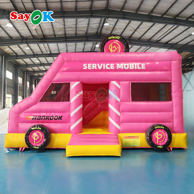 Sayok Pink Car Bounce House Inflable Bouncer Comercial para niños