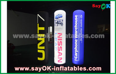 decoración inflable de la iluminación del paño de nylon 190T, pilar inflable publicitario de los 2m con la iluminación del LED