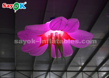 La decoración el 1.5m inflable colorida de la iluminación/explota la flor colgante del LED