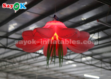 La decoración el 1.5m inflable colorida de la iluminación/explota la flor colgante del LED
