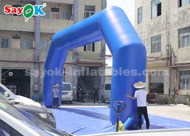 Arco inflable azul del metro del PVC 9,14 x 3,65 del pórtico inflable para la publicidad del acontecimiento fácil limpiar