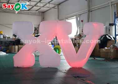 alta decoración inflable de la iluminación del 1.2m/fácil instalación inflable de la letra del LED