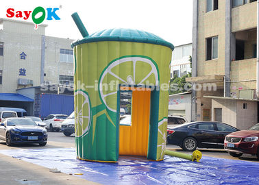 La mejor alta cabina inflable inflable del puesto de limonadas del PVC de la tienda los 5m con el ventilador para el negocio