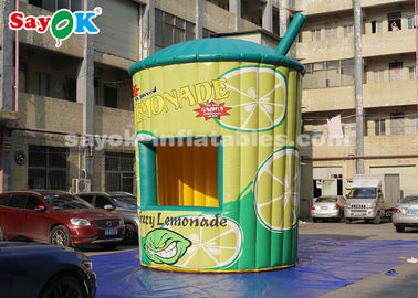 La mejor alta cabina inflable inflable del puesto de limonadas del PVC de la tienda los 5m con el ventilador para el negocio