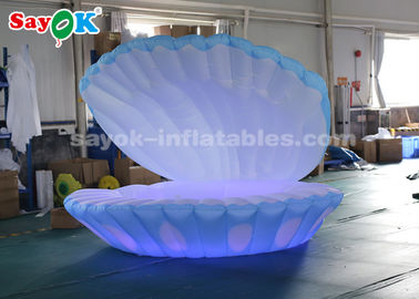 4mH iluminación colorida gigante Shell llevado inflable para casarse la decoración