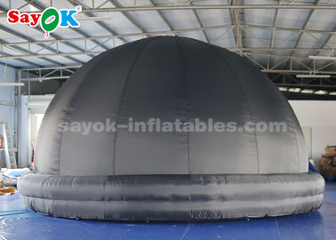 Planetario inflable de los anillos inferiores del negro dos con la estera del piso del PVC ignífuga