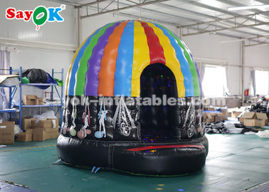 Tienda de exteriores inflable PVC lonas coloridas Cúpula de discoteca inflable con luz led mágica CE SGS ROHS