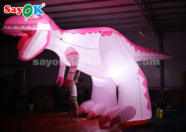 Caracteres inflables 4m Dinosaurio inflables rosa para decoración festiva Humeproof Alta estanqueidad al aire