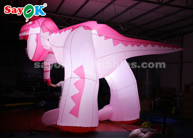 Caracteres inflables 4m Dinosaurio inflables rosa para decoración festiva Humeproof Alta estanqueidad al aire