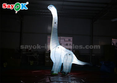 Personajes de dibujos animados inflables de tela de Oxford 4mH Personajes de dibujos animados inflables Dinosaurio con luz LED