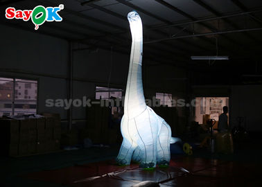 Dinosaurio inflable de los personajes de dibujos animados de la tela 4mH de Oxford con la luz del LED