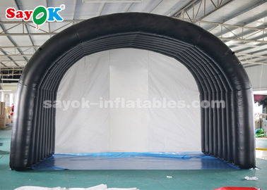 Tienda inflable personalizada entrada de túnel negro tienda de aire inflable para reuniones deportivas al aire libre
