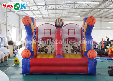 Juego de baloncesto inflable, lona de PVC, aro de baloncesto, juego inflable para jugar al centro
