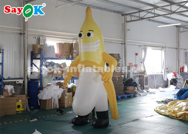 mascota inflable del plátano de 3M para SGS ROHS del CE de la publicidad al aire libre