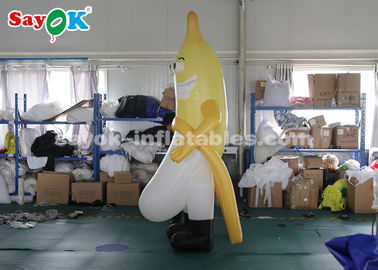 mascota inflable del plátano de 3M para SGS ROHS del CE de la publicidad al aire libre