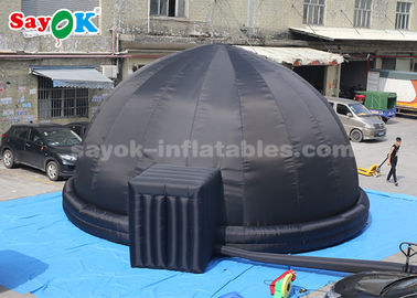Tienda inflable negra de la bóveda del planetario de 8 metros con la estera del ventilador y del piso del PVC