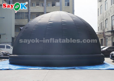 Tienda inflable negra de la bóveda del planetario de 8 metros con la estera del ventilador y del piso del PVC