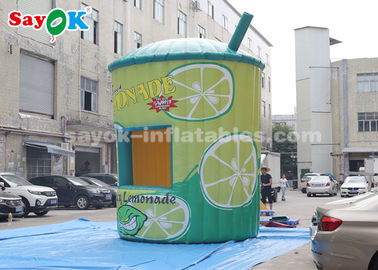 Tienda inflable al aire libre inflable del aire de ROHS, cabina inflable del soporte de concesión de la limonada de los 5m con el ventilador para el negocio