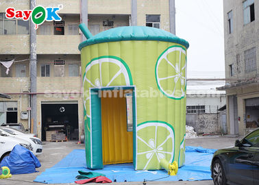 Tienda inflable al aire libre inflable del aire de ROHS, cabina inflable del soporte de concesión de la limonada de los 5m con el ventilador para el negocio